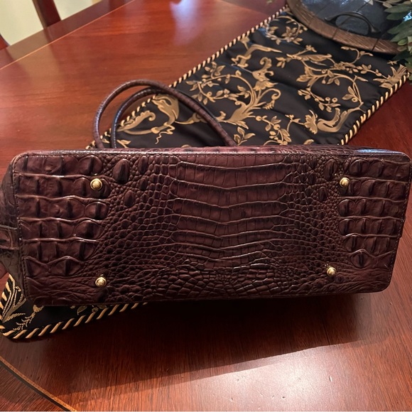 Brahmin Shoulder Tote Bag Purse Large has fur detail. Authentic - Picture 6 of 8